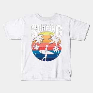 Surfing Hawai , lover surf ocean beach Kids T-Shirt